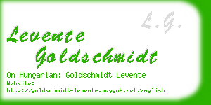 levente goldschmidt business card